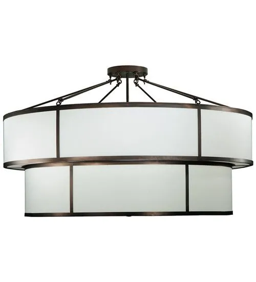 12 Light Semi-Flushmount