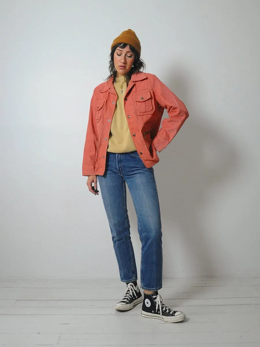 1970's Red Chambray Jean Jacket