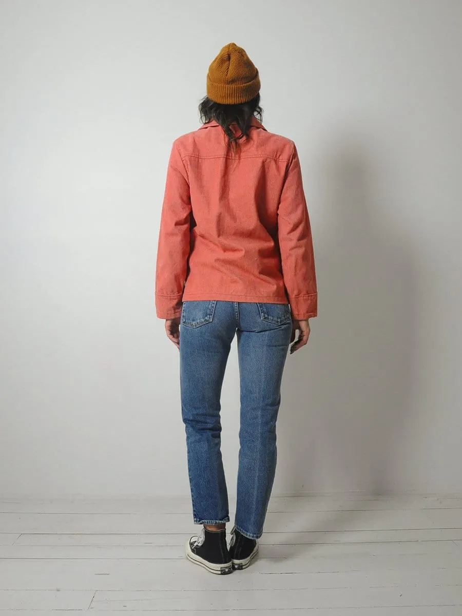 1970's Red Chambray Jean Jacket