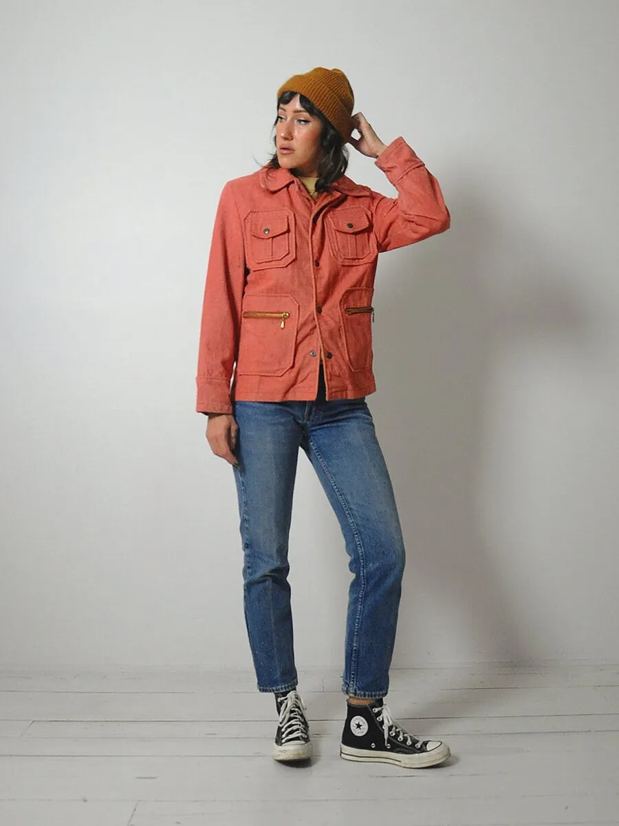 1970's Red Chambray Jean Jacket