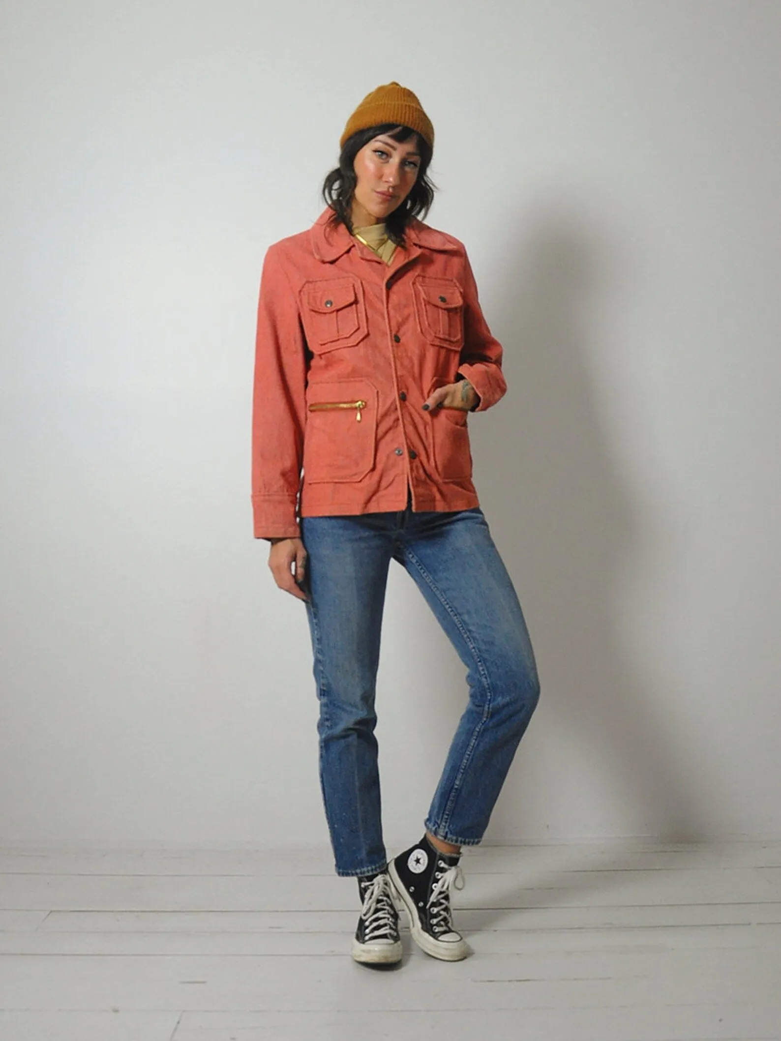 1970's Red Chambray Jean Jacket