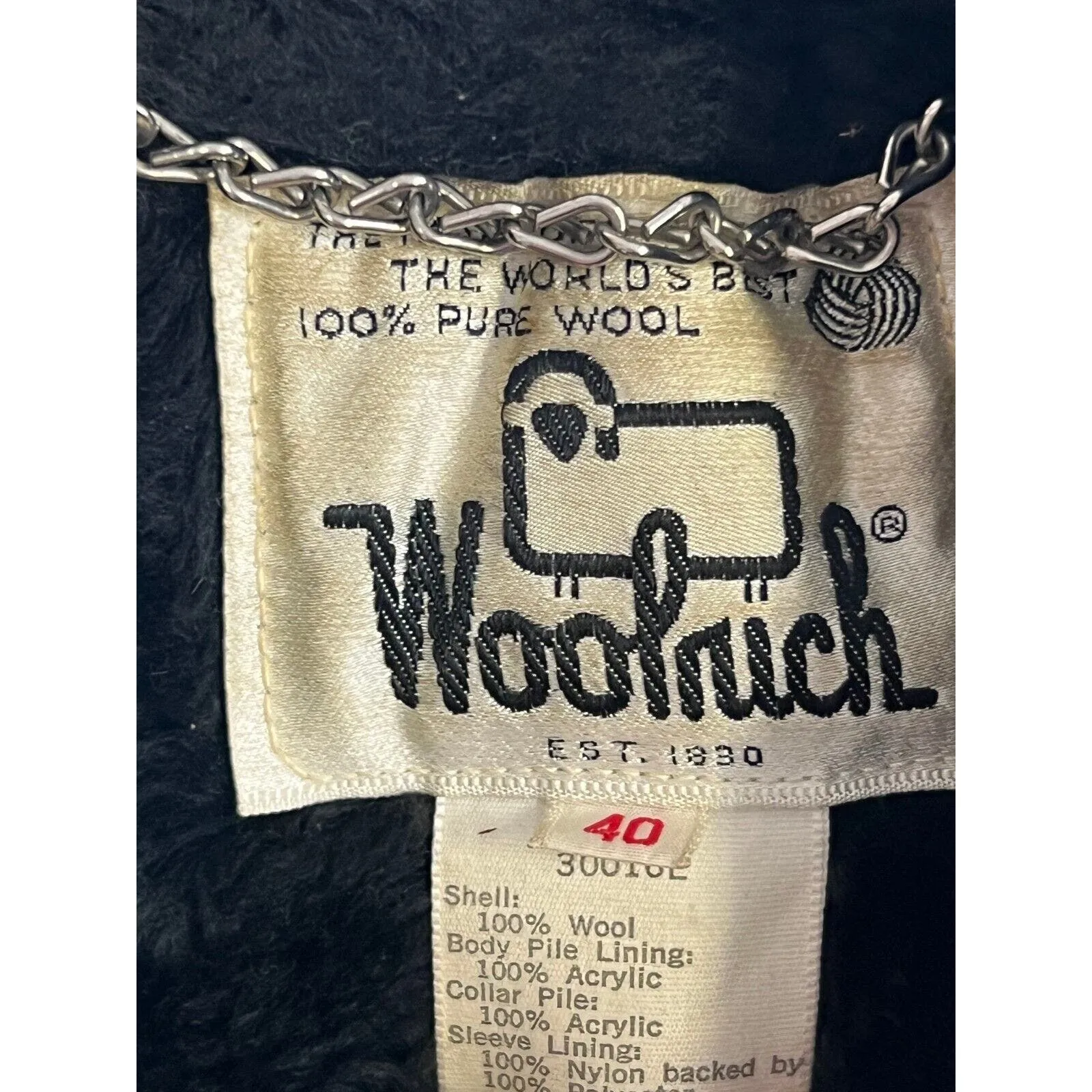 1970s WOOLRICH Sheep COAT jacket VTG Car Coat Gray S&P Tweed Fur Collar sz 40