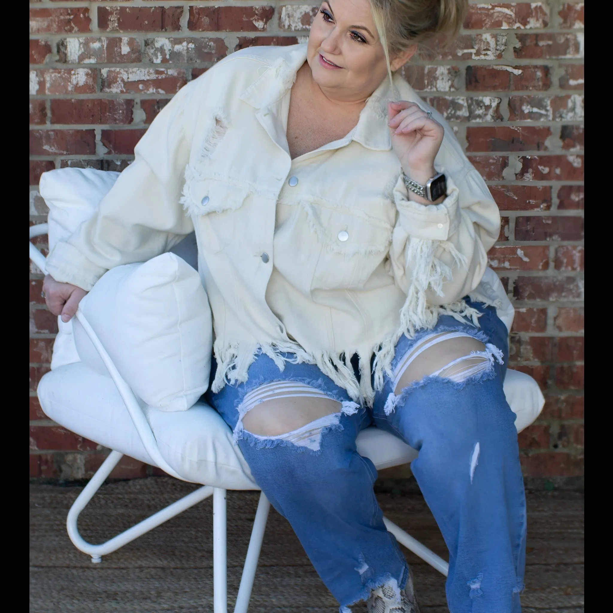 Anna Parker Oatmilk Denim Jacket