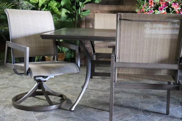 ASTON 7 PIECE DINING SET - 48" X 96" Dining Table, 4 Chairs and 2 Swivel Chairs