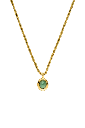 Aventurine Necklace 14K Gold Plated