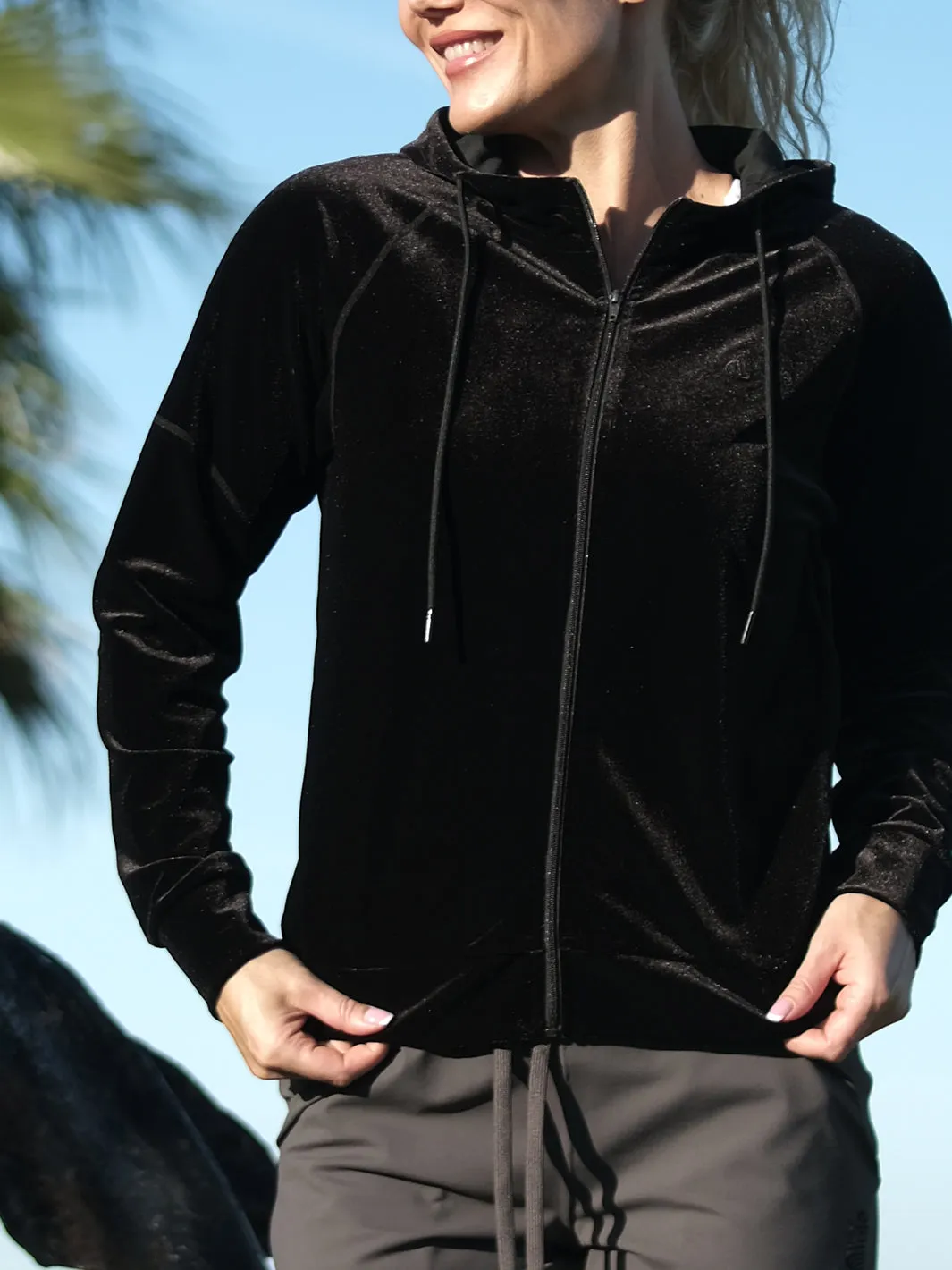 Black velvet jacket