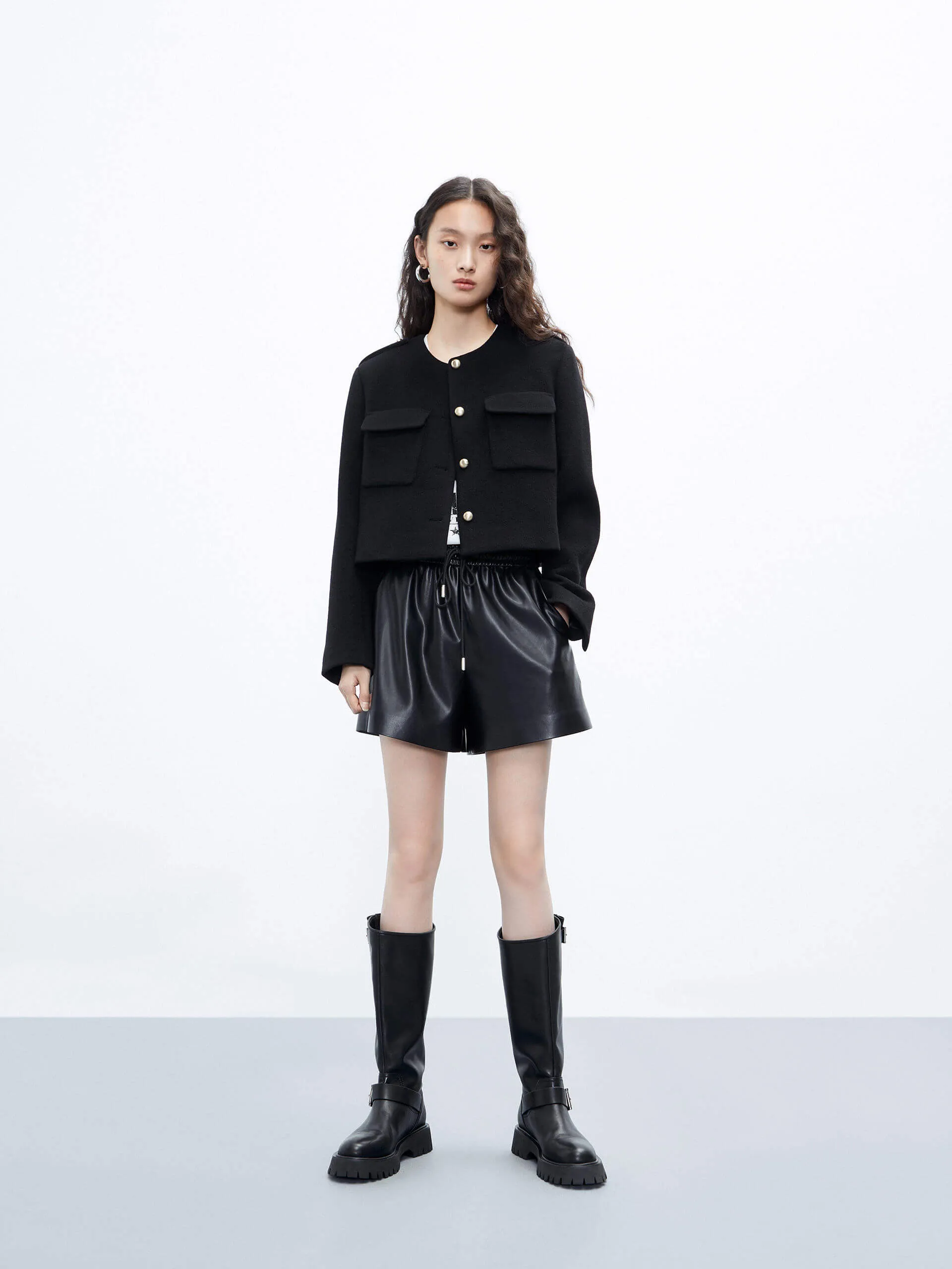 Boxy Fit Cropped Jacket