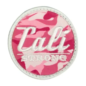 CALI Strong Urban Pink Camo Round Hook-and-Loop Morale Patch