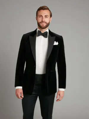 Carlyle Smoking Jacket - Black Velvet