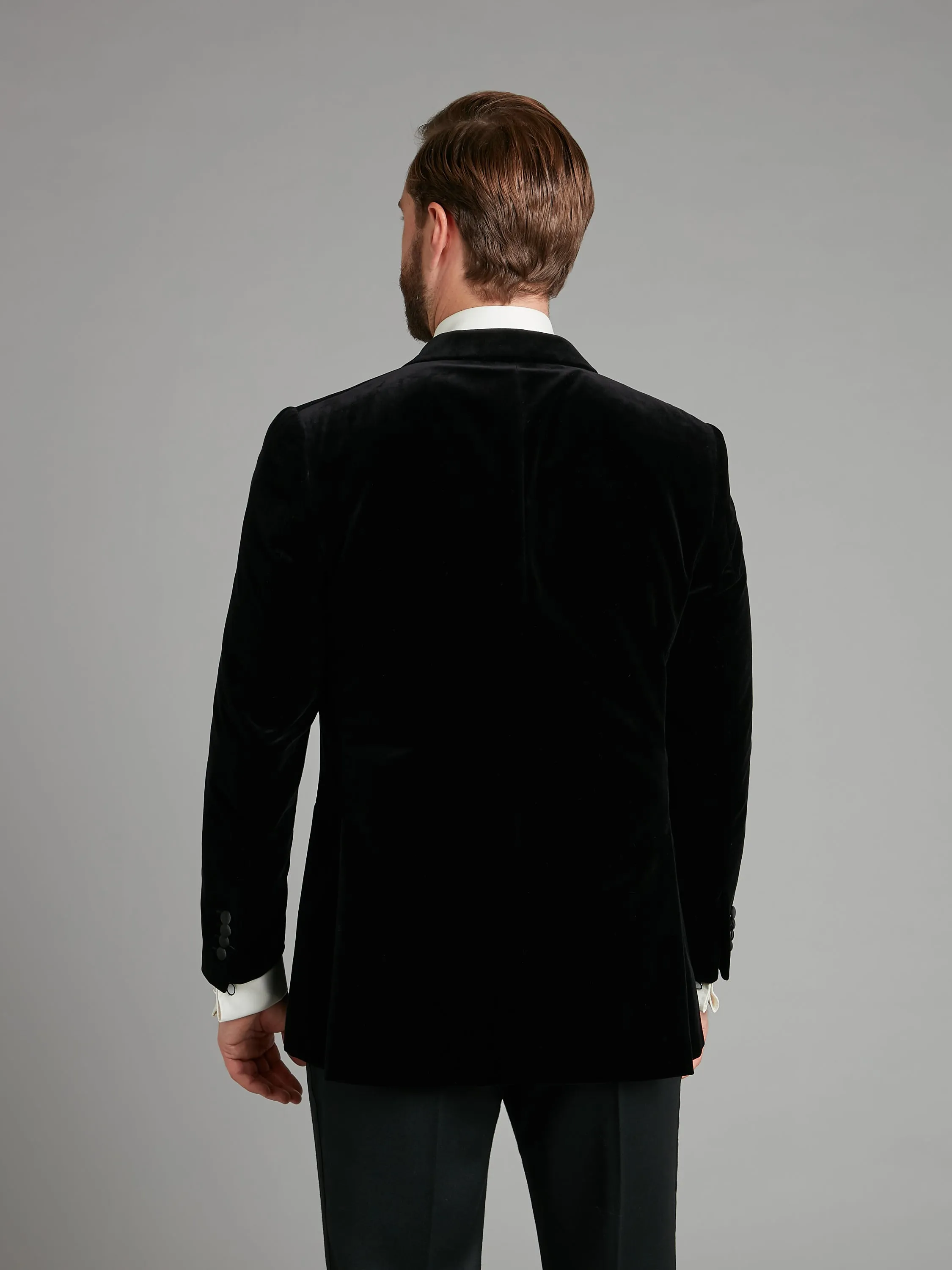 Carlyle Smoking Jacket - Black Velvet