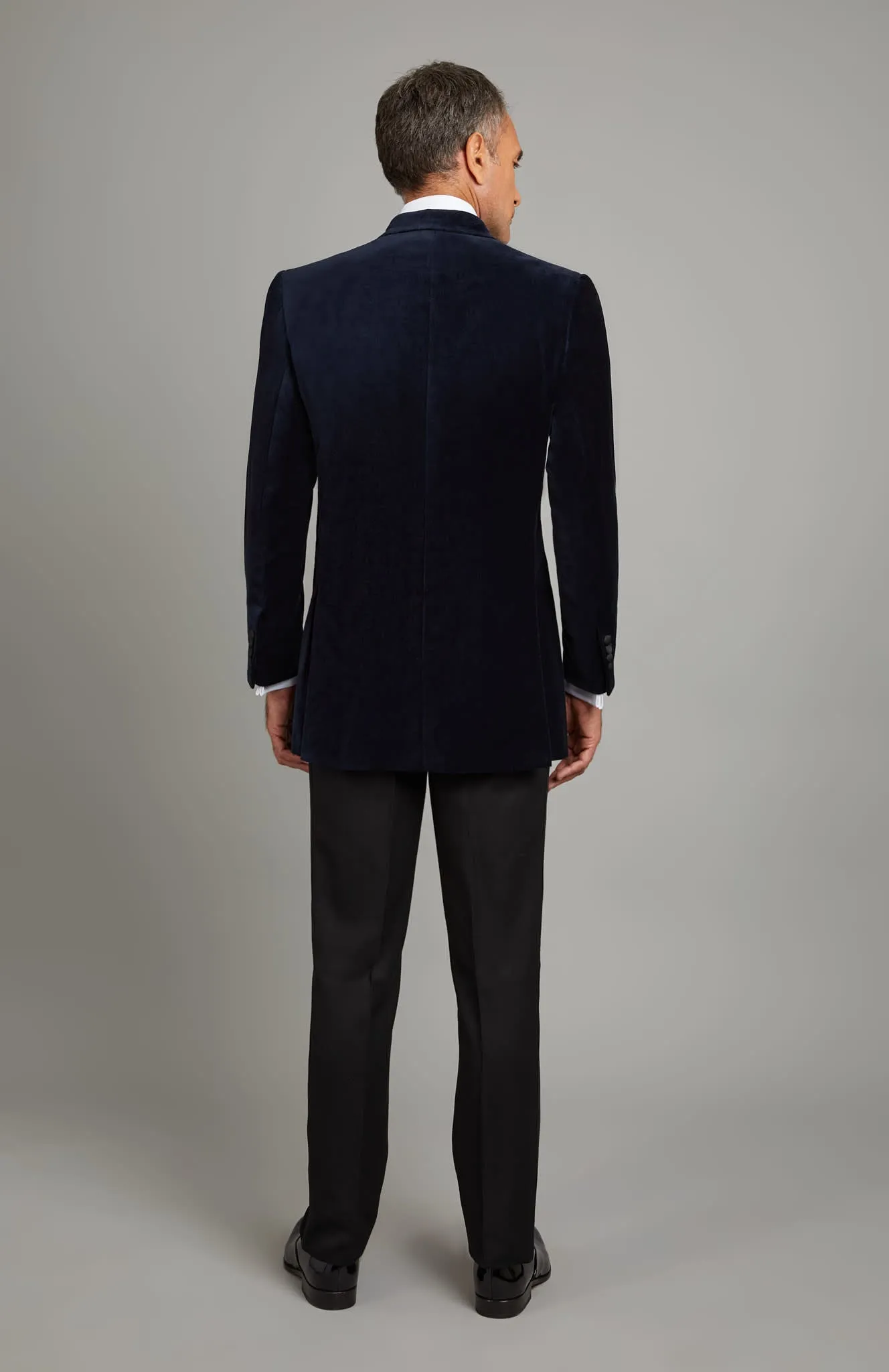 Carlyle Smoking Jacket - Navy Velvet