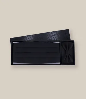 Coffret ceinture smoking et noeud papillon noir