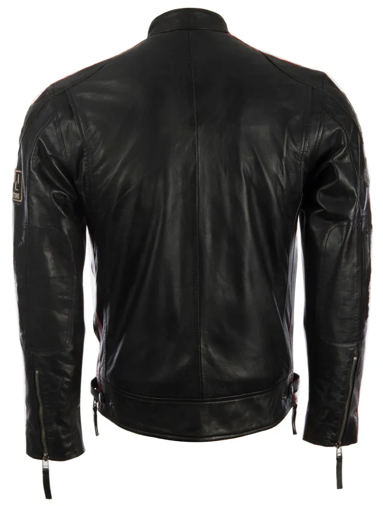 CXUS Men's Racing Biker Jacket - Black