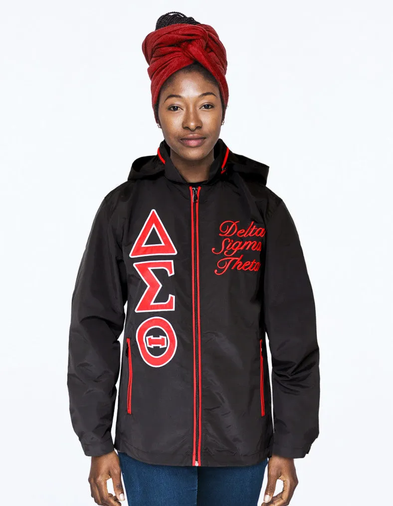Delta Sigma Theta M7 Windbreaker Jacket Black