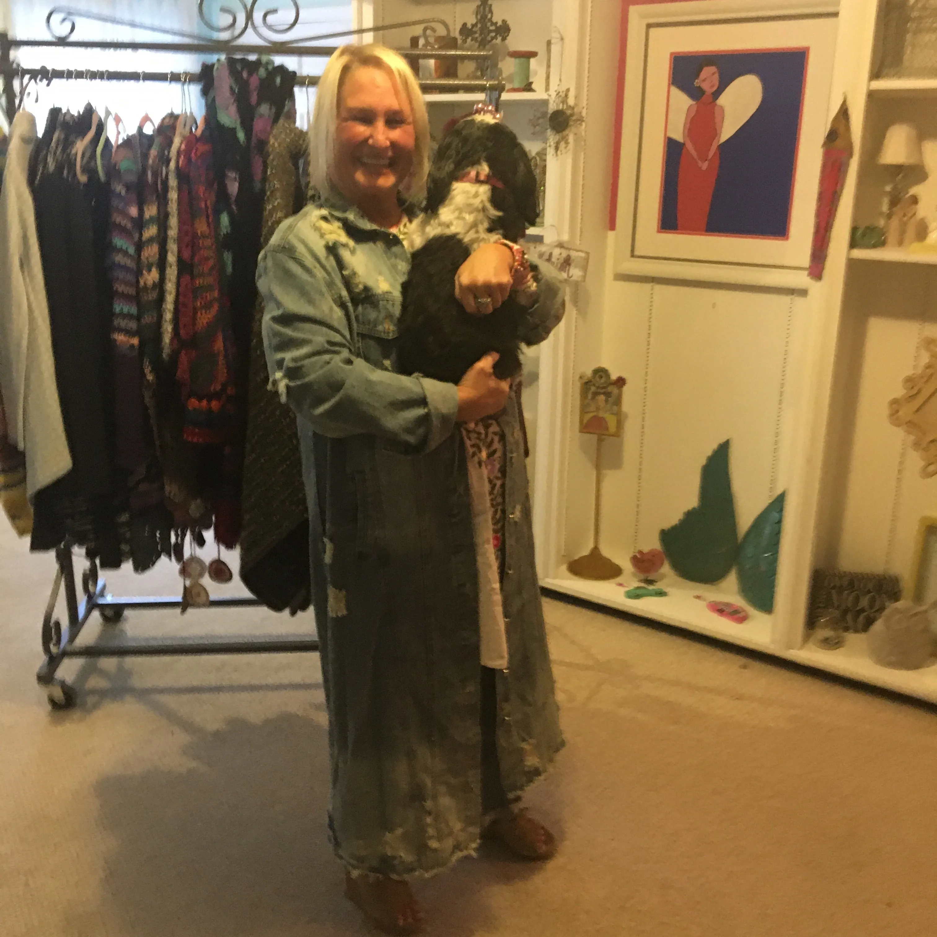 Distressed Jean Duster/Coat