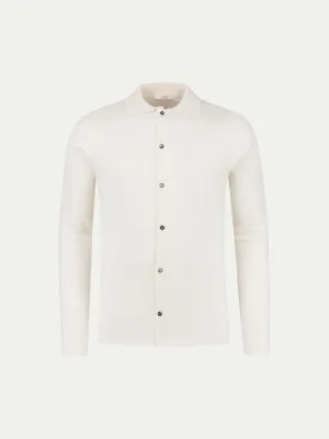 Extrafine Merino Knitted Shirt Ivory