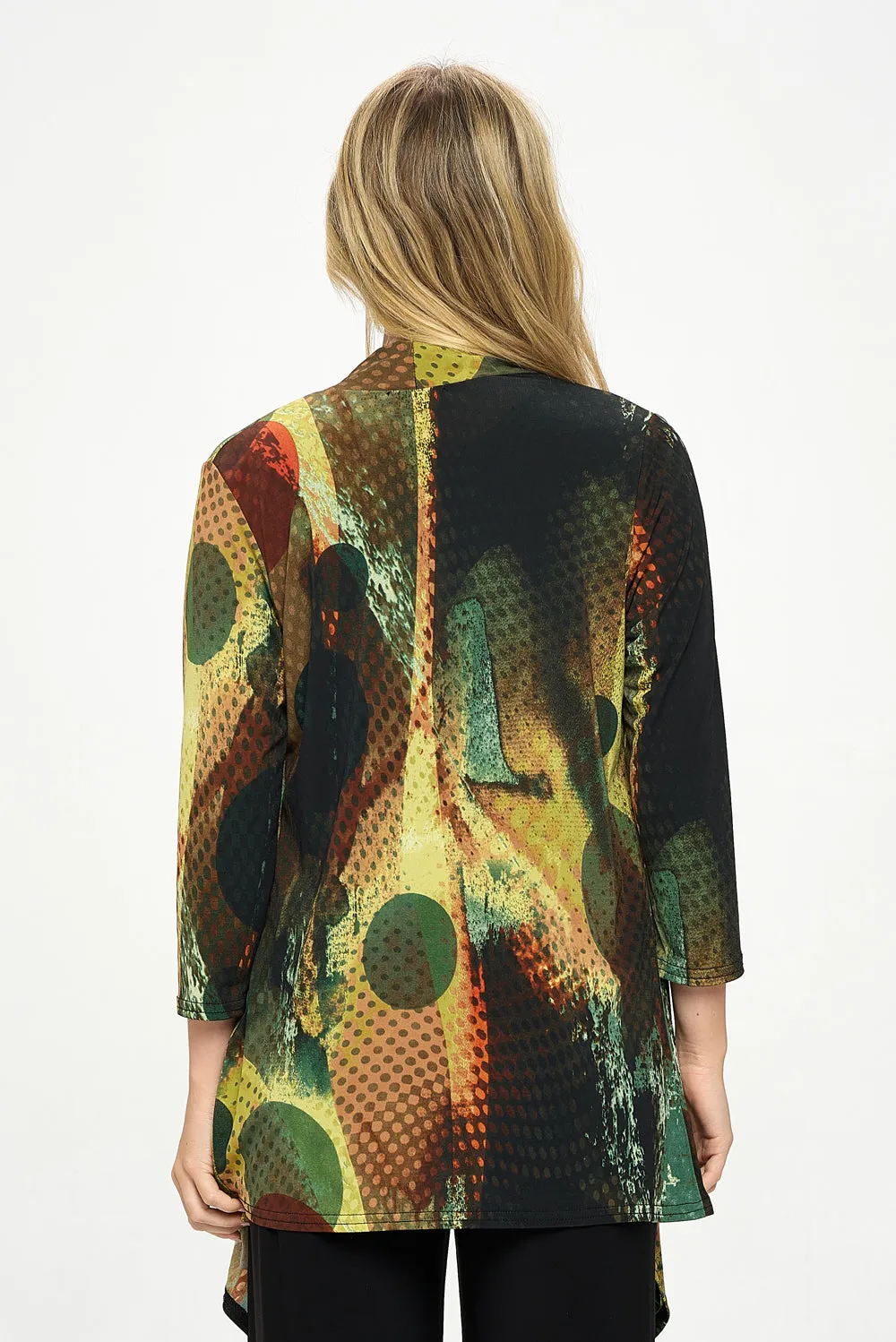ITY Print Draped Wrap Jacket-4084HT-QRP1-W412
