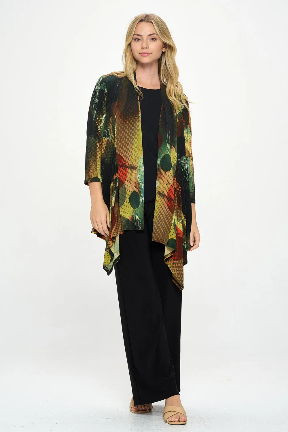 ITY Print Draped Wrap Jacket-4084HT-QRP1-W412