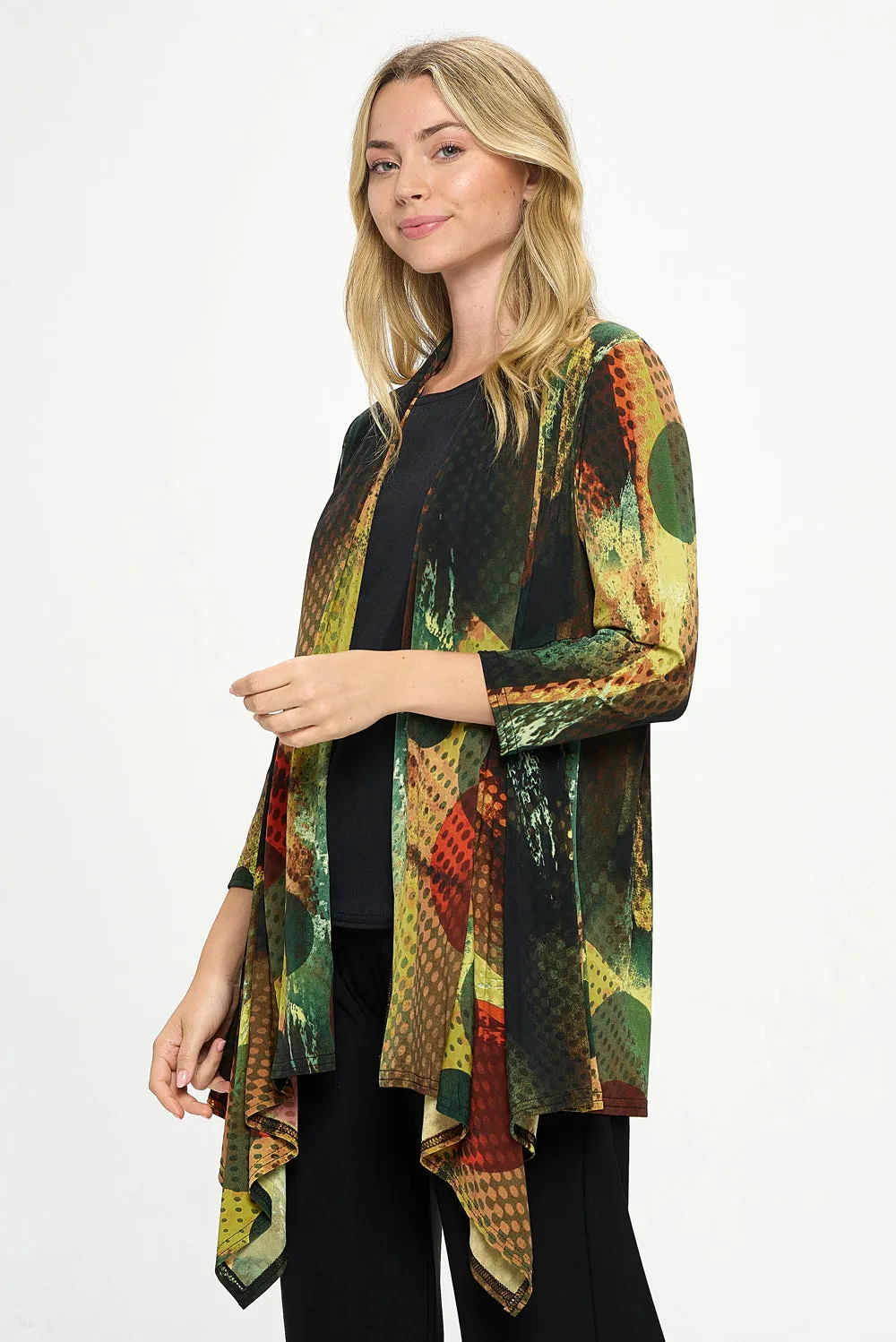 ITY Print Draped Wrap Jacket-4084HT-QRP1-W412