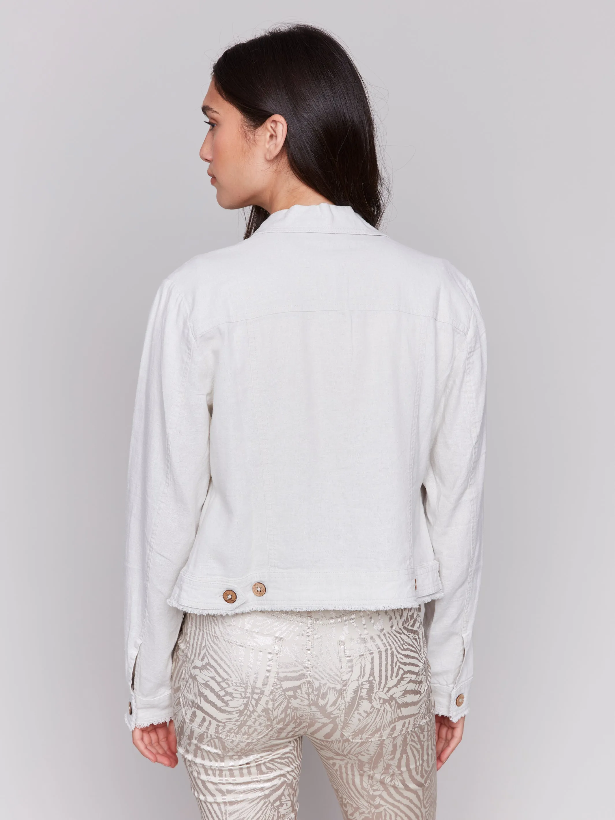 JACKET WITH FRAYED EDGES