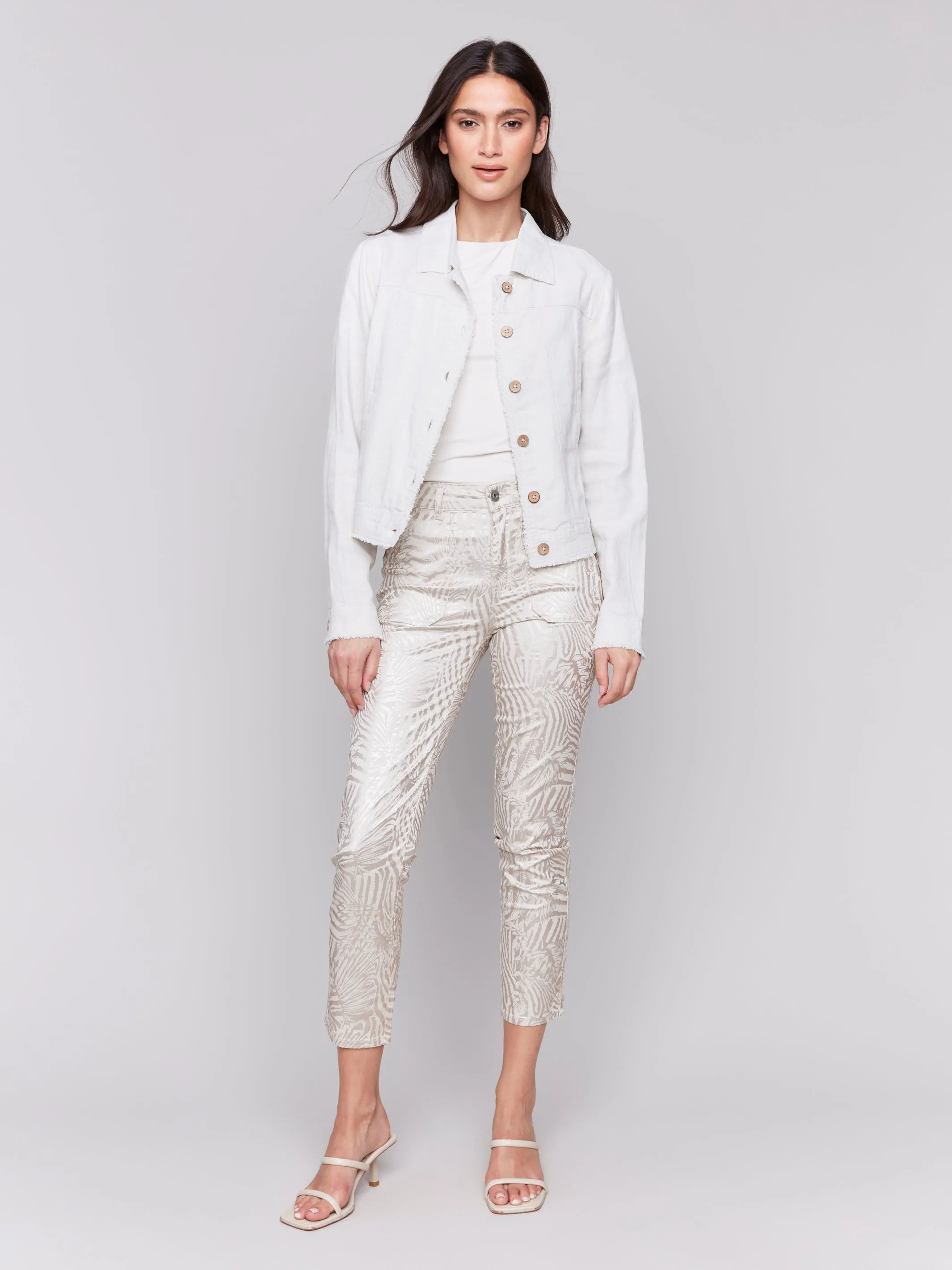 JACKET WITH FRAYED EDGES