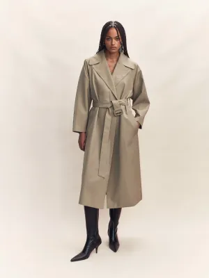 Janne Wool Silk Waterproof Trench Coat
