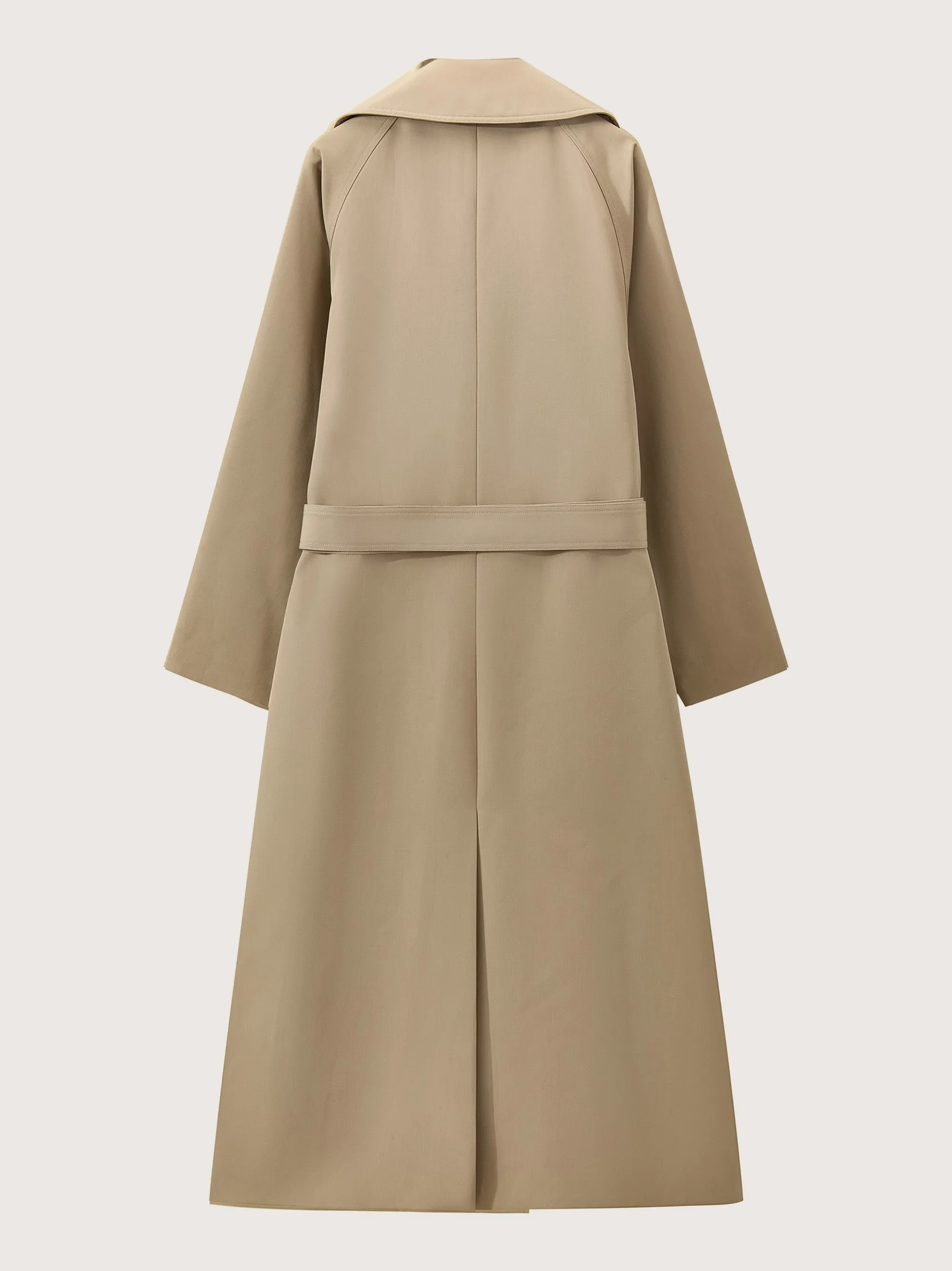 Janne Wool Silk Waterproof Trench Coat