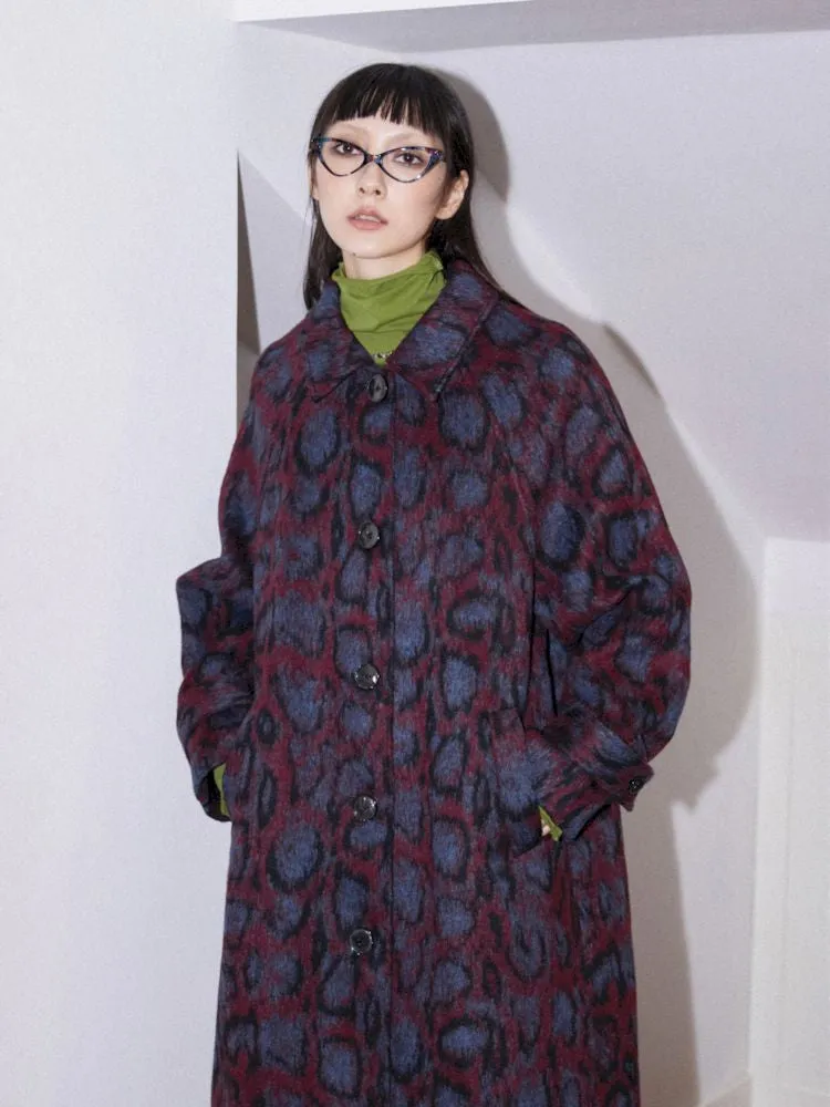 Leopard print tweed coat【s0000010095】