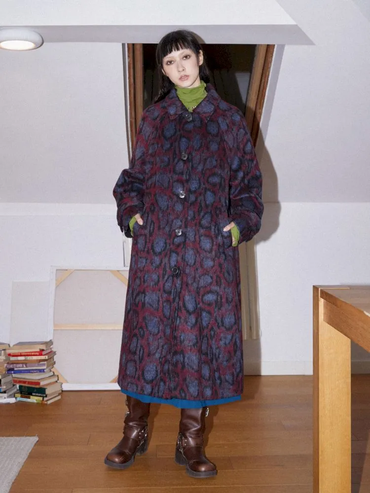 Leopard print tweed coat【s0000010095】