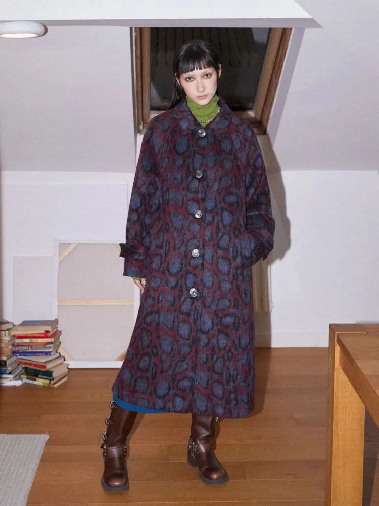 Leopard print tweed coat【s0000010095】