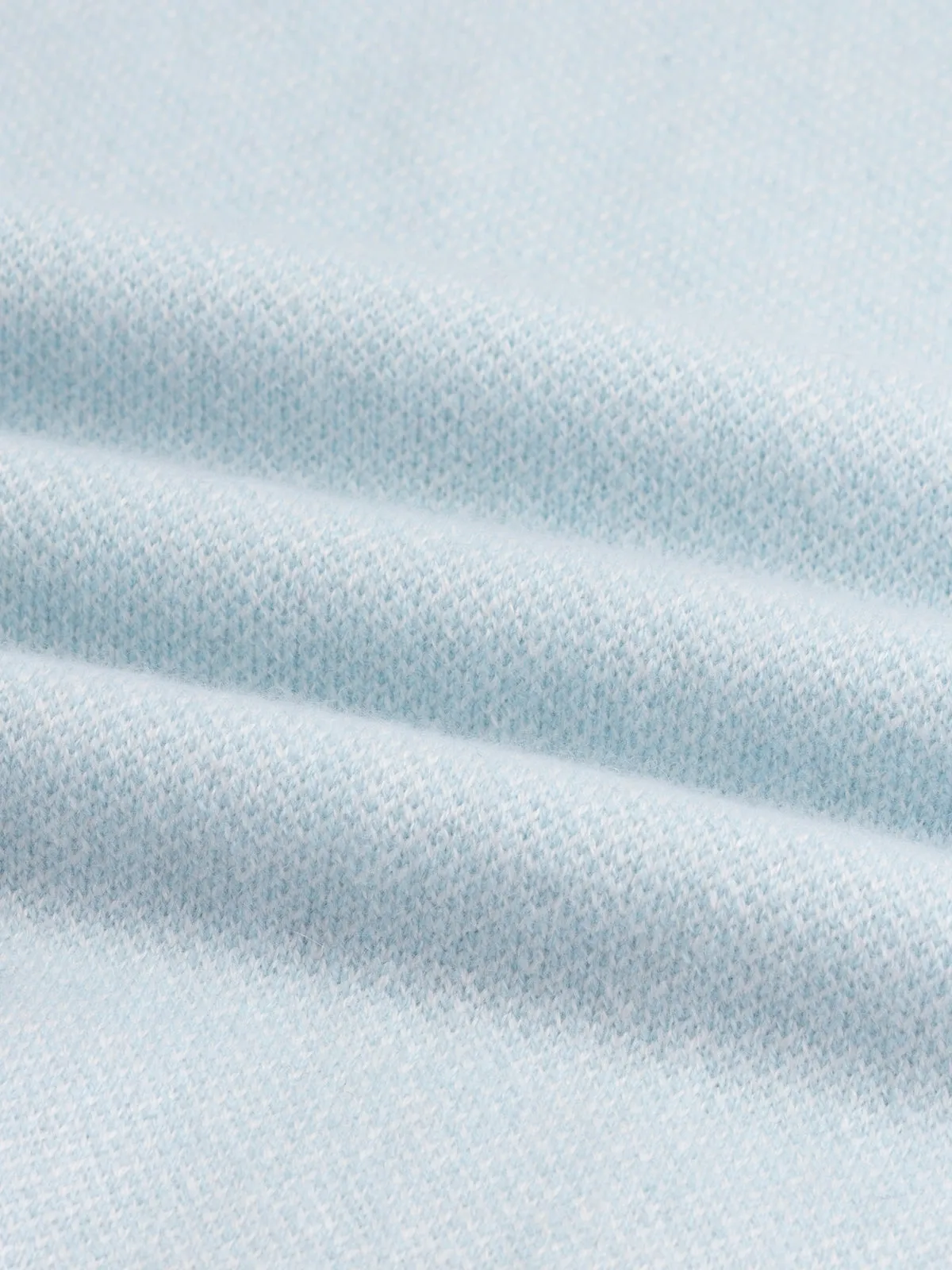 Light Blue Jacquard Zipper Sweater