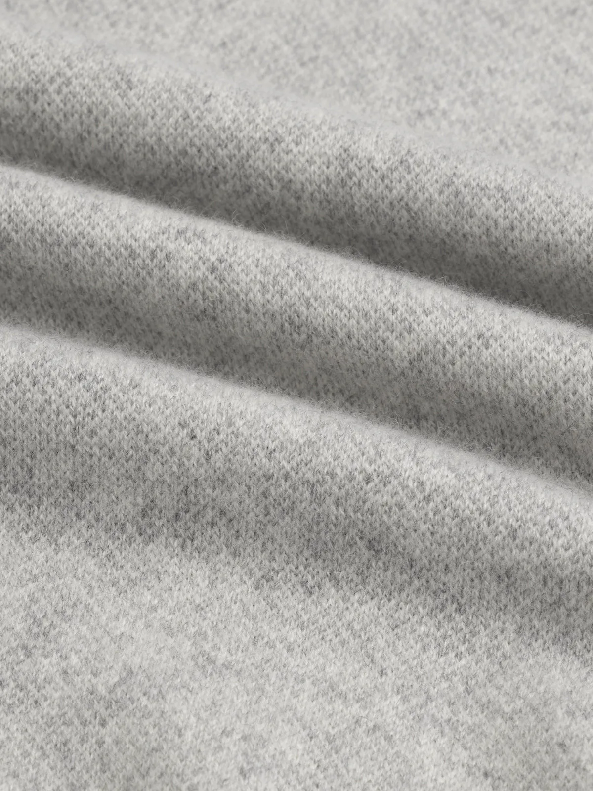 Light Grey Jacquard Zipper Sweater