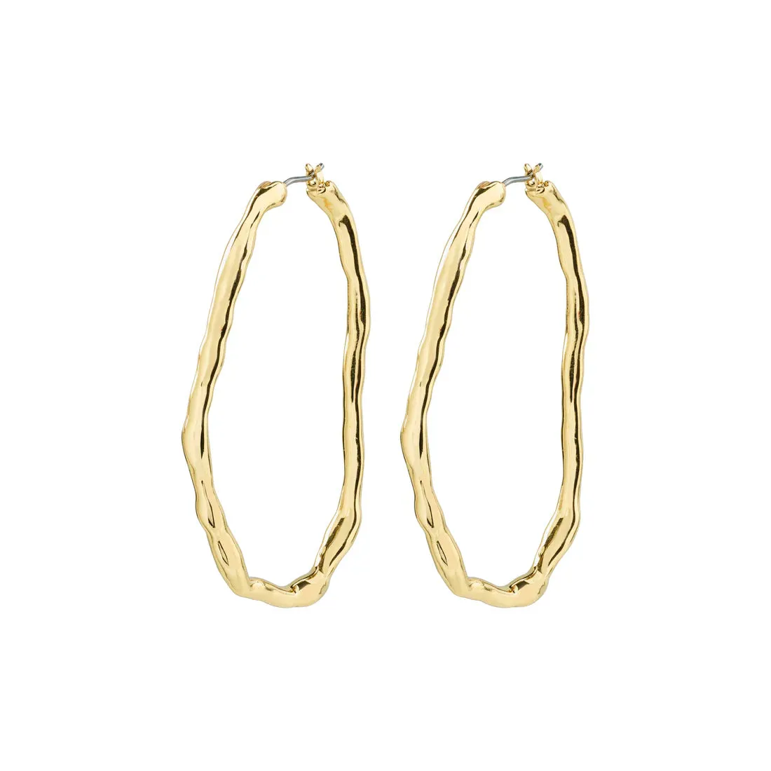 Light Recycled Large Wavy Hoops