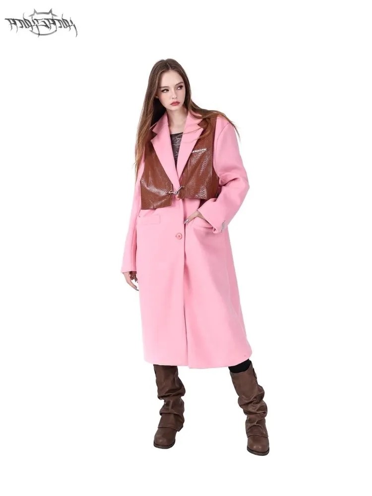 Loose Warm Genderless Tweed Coat Jacket【s0000005056】