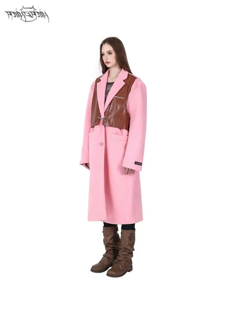 Loose Warm Genderless Tweed Coat Jacket【s0000005056】