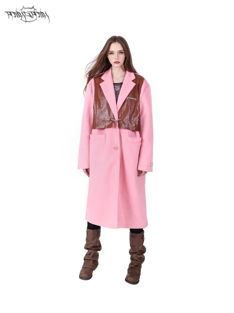 Loose Warm Genderless Tweed Coat Jacket【s0000005056】