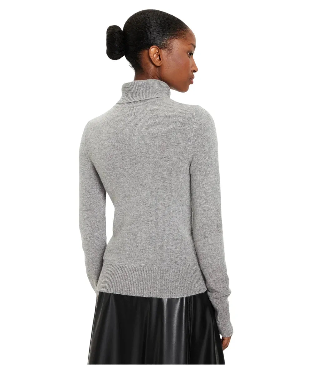 Maglia a Collo Alto Donata in Lana e Cashmere con Fit Semi Aderente