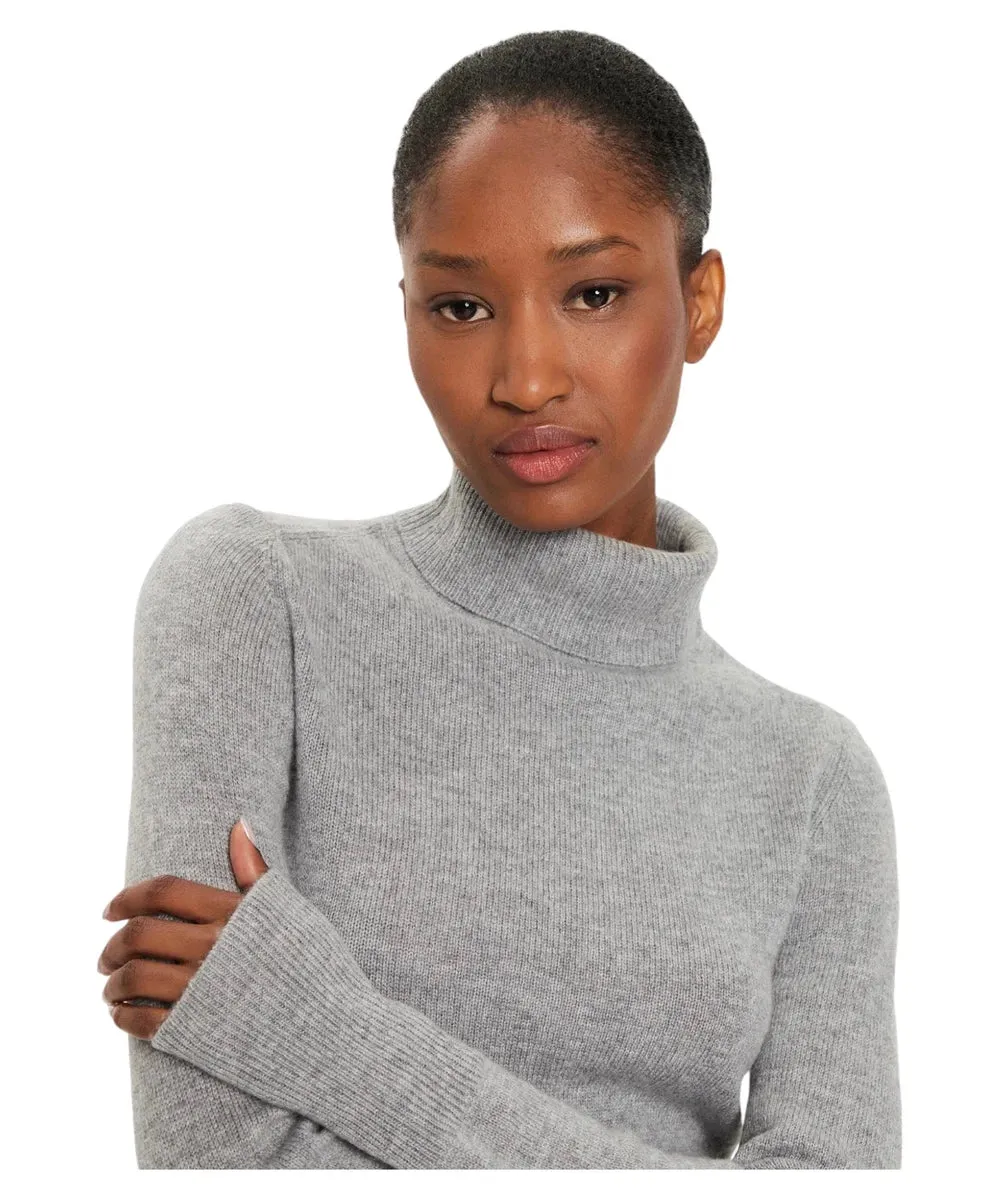 Maglia a Collo Alto Donata in Lana e Cashmere con Fit Semi Aderente