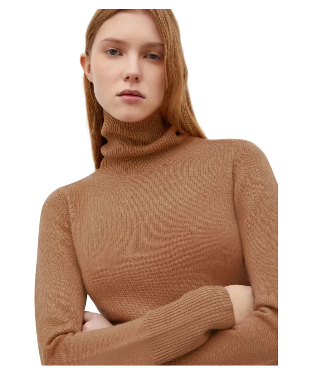 Maglia a Collo Alto Donata in Lana e Cashmere con Fit Semi Aderente