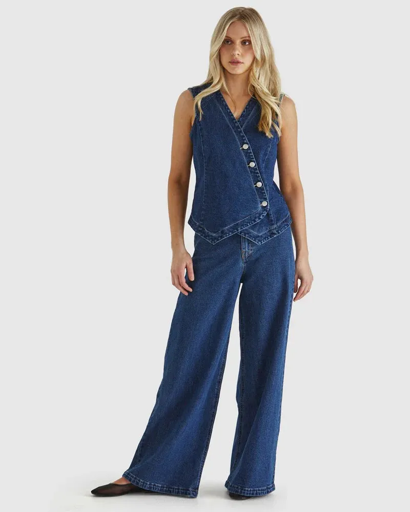 Marza Vest - 78 Wash Denim