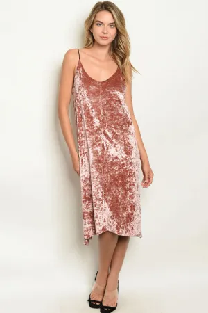 Mauvelous Crushed Velvet Dress