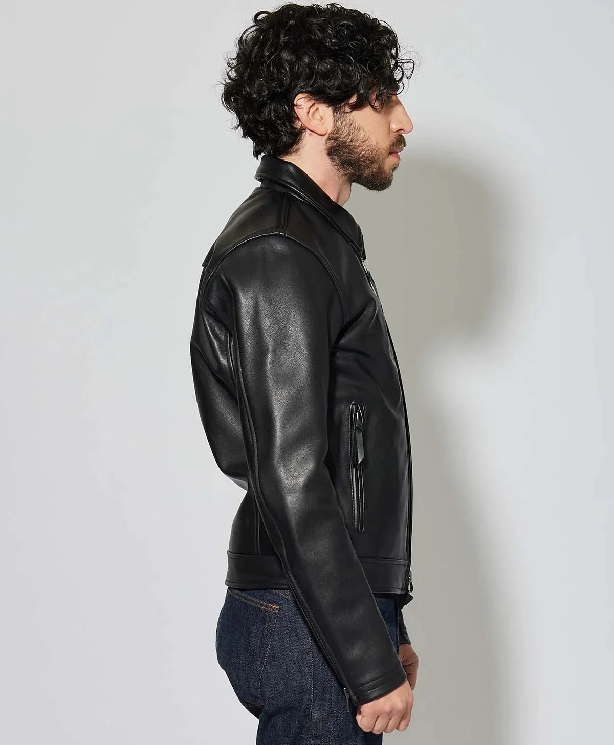 Mens Black Leather Jacket