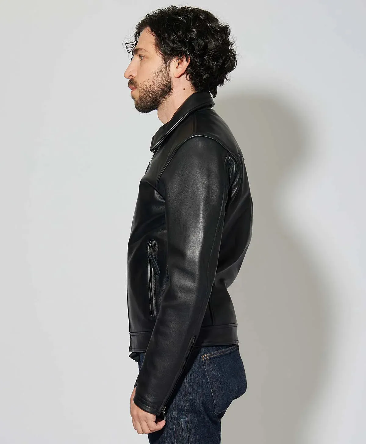 Mens Black Leather Jacket