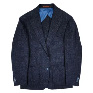 Navy Andre Knit Linen Wool Sport Jacket