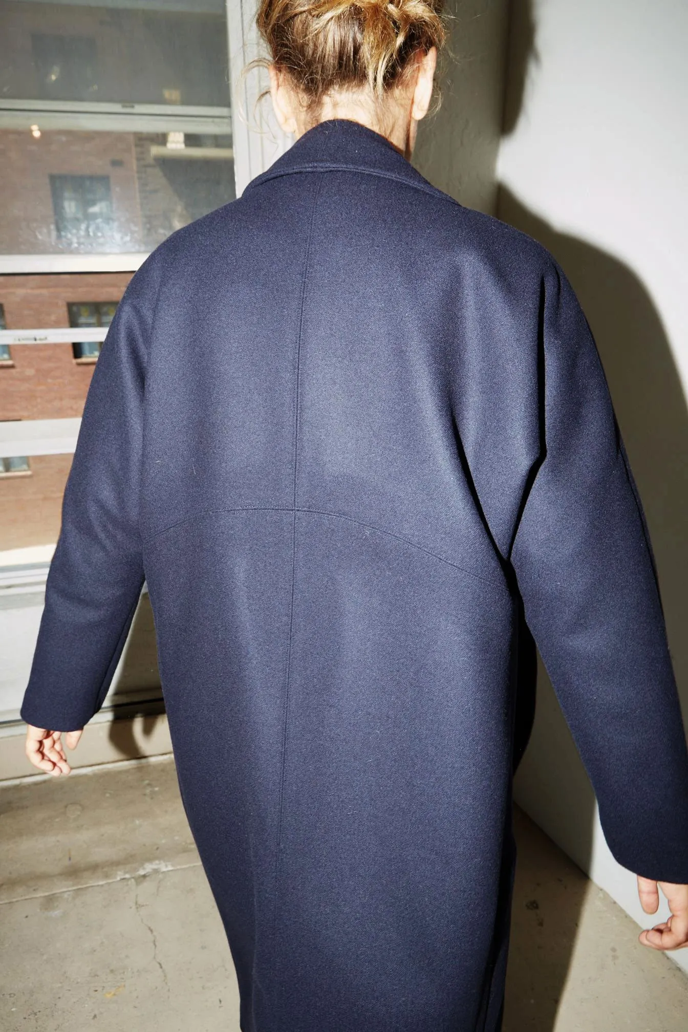 Night Blue Cashmere Wool Escape Coat