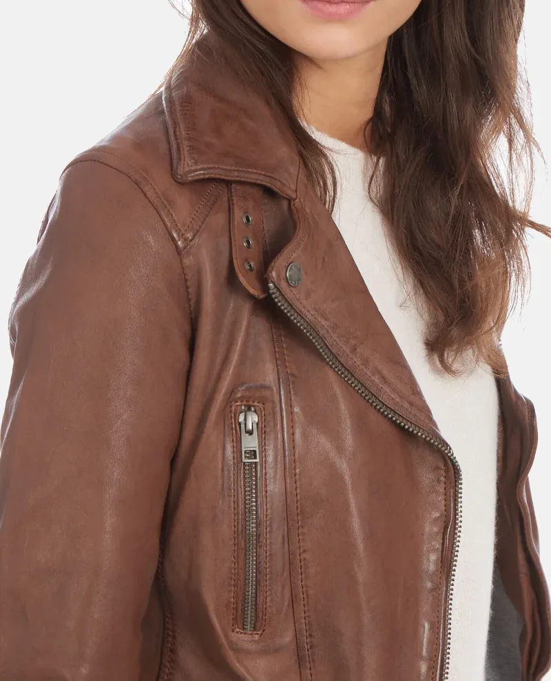 Oakwood Video Tan Leather Jacket