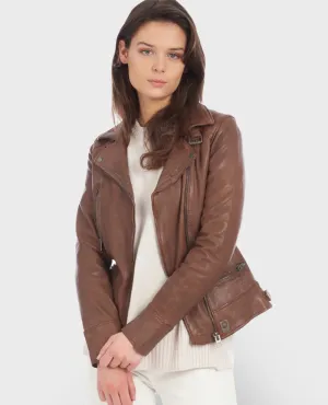 Oakwood Video Tan Leather Jacket