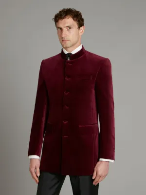 Ormonde Smoking Jacket - Burgundy Velvet
