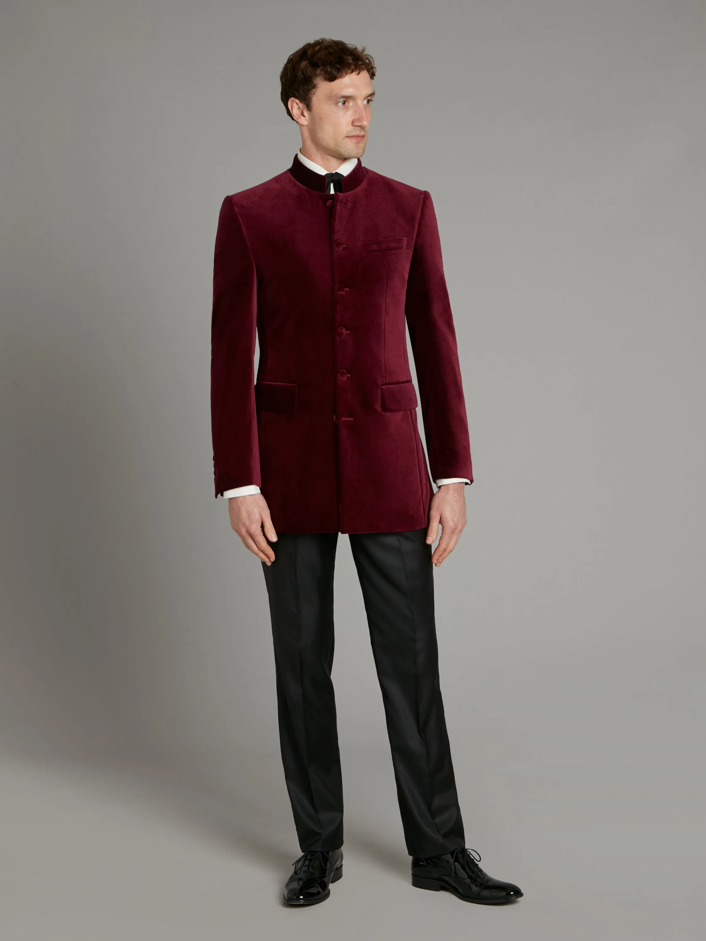 Ormonde Smoking Jacket - Burgundy Velvet