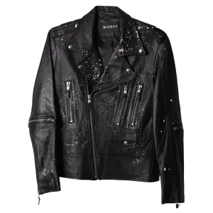 PAINT BIKER JACKET / BLACK